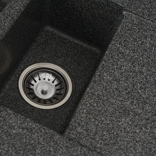 Гранитная мойка для кухни VALESO TOSKANA 7850W матовая Графит - Фото № 4