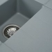 Гранитная мойка для кухни VALESO TOSKANA 7850W матовая Серый металлик - Фото № 4