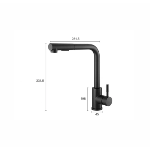 Смеситель кухонный VALESO P681 черный - Фото № 2