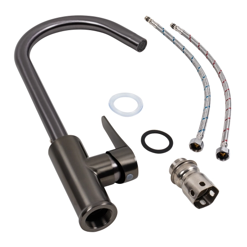 Смеситель кухонный VALESO TH36 PVD черный - Фото № 1