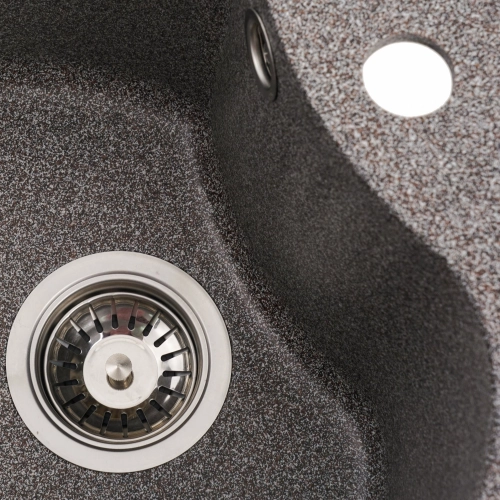 Гранитная мойка для кухни VALESO 480 TURAS матовая Микс - Фото № 12