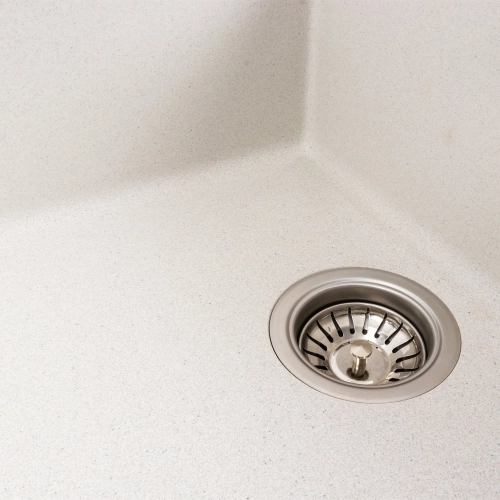 VALESO CASCADA 7050 Granite Kitchen Sink, Matte White with dots - Фото № 2