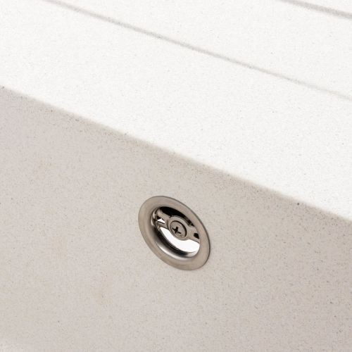 VALESO CASCADA 7050 Granite Kitchen Sink, Matte White with dots - Фото № 3