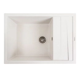 Гранитная мойка для кухни VALESO CASCADA 7050 матовая Белая в точку