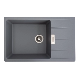 Гранитная мойка для кухни VALESO ROMA 7850 матовая Серый металлик