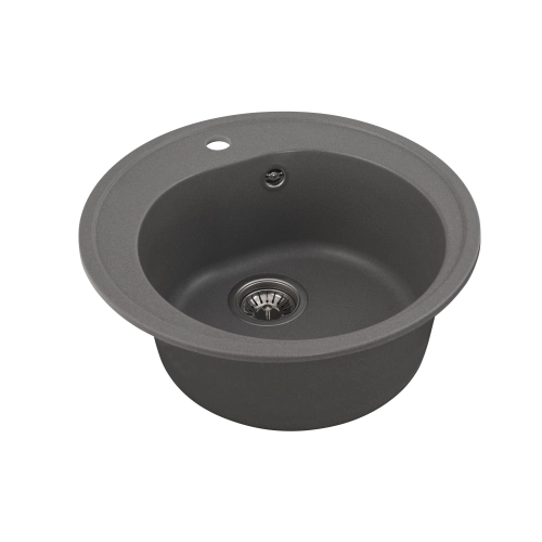 Гранитная мойка для кухни VALESO LUNA 510 матовая Серый муссон - Фото № 6