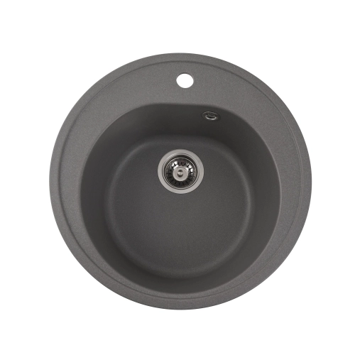 Гранитная мойка для кухни VALESO LUNA 510 матовая Серый муссон - Фото № 7