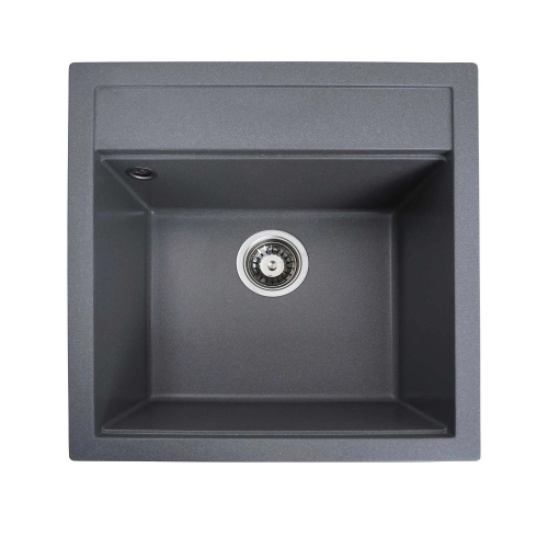 Гранитная мойка для кухни VALESO FIESTA 5149 матовая Серый муссон - Фото № 1