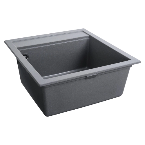 Гранитная мойка для кухни VALESO FIESTA 5149 матовая Серый муссон - Фото № 6