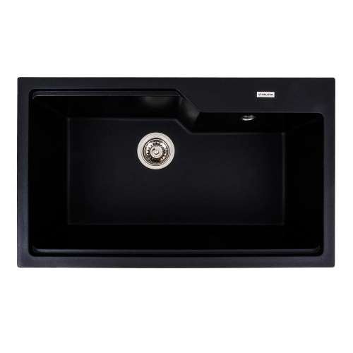 VALESO NIKA 7545 Granite Kitchen Sink, Matte Metallic Black - Фото № 6