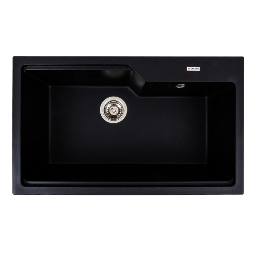 VALESO NIKA 7545 Granite Kitchen Sink, Matte Metallic Black
