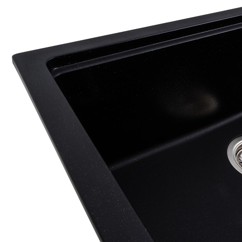 VALESO NIKA 7545 Granite Kitchen Sink, Matte Metallic Black - Фото № 3