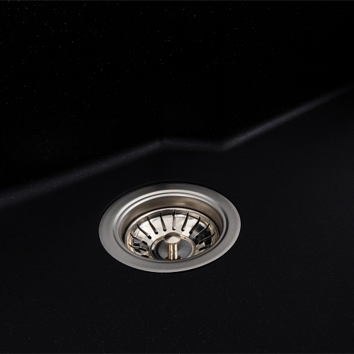 VALESO NIKA 7545 Granite Kitchen Sink, Matte Metallic Black - Фото № 4