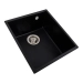 Гранитная мойка для кухни VALESO ROXY 3744 матовая Черная - Фото № 1