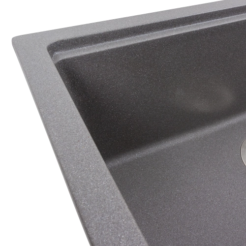 Гранитная мойка для кухни VALESO NIKA 7545 матовая Серый муссон - Фото № 3