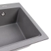 Гранитная мойка для кухни VALESO NIKA 7545 матовая Серый муссон - Фото № 2
