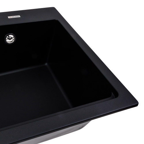 VALESO NIKA 7545 Granite Kitchen Sink, Matte Black - Фото № 2