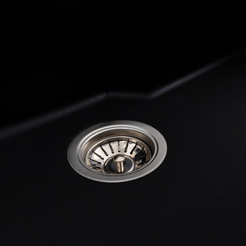 VALESO NIKA 7545 Granite Kitchen Sink, Matte Black - Фото № 4