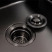 Кухонная мойка черная 60*50 PVD VALESO Handmade (сифон круглый, 3,0/0,8) - Фото № 5