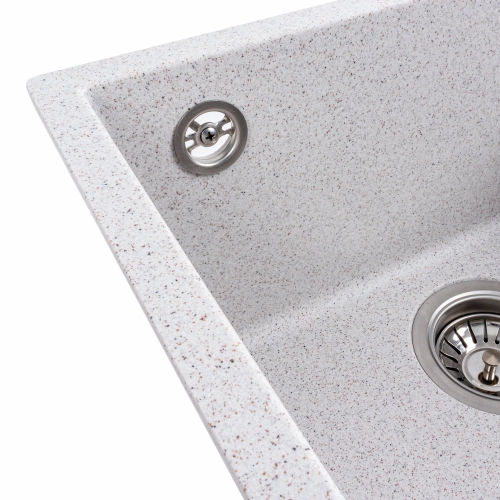 Гранитная мойка для кухни VALESO RUBA 4040 матовая Топаз - Фото № 11