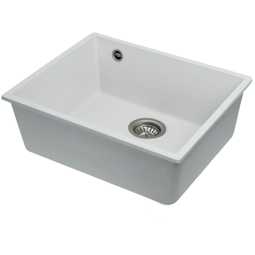 Гранитная мойка для кухни VALESO OASIS 5444 матовая Белоснежная - Фото № 4