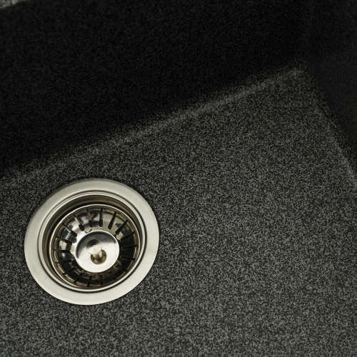 Гранитная мойка для кухни VALESO OASIS 5444 матовая Графит - Фото № 7