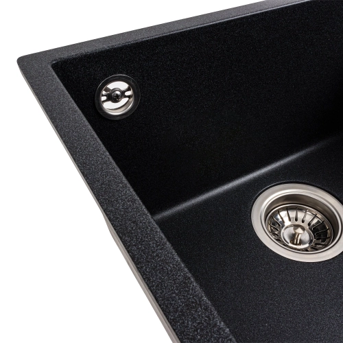 Гранитная мойка для кухни VALESO 4040 RUBA матовый карбон - Фото № 11