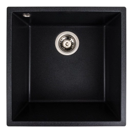 Гранитная мойка для кухни VALESO 4040 RUBA матовый карбон