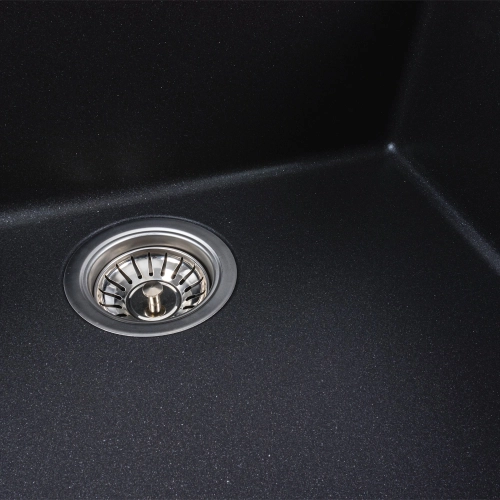 Гранитная мойка для кухни VALESO OASIS 5444 матовая Морион - Фото № 8
