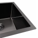 Кухонная мойка PVD черная 44*44 VALESO Handmade монтаж под столешницу (3.0/0.8) - Фото № 2