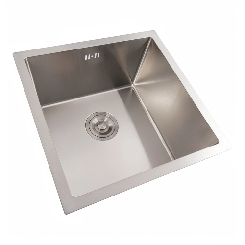 Кухонная мойка нержавейка 44*44 VALESO Handmade монтаж под столешницу (3.0/0.8) - Фото № 1