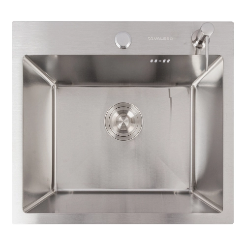 Кухонная мойка 50*45 нержавейка VALESO Handmade (сифон круглый, 3,0/0,8)