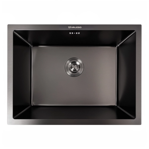 Кухонная мойка PVD черная 58*43 VALESO Handmade монтаж под столешницу (3.0/0.8)