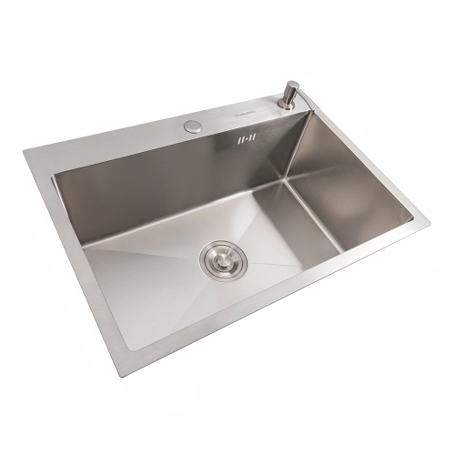 Кухонная мойка нержавейка 65*45 Valeso Handmade (сифон круглый, 3,0/0,8) - Фото № 1