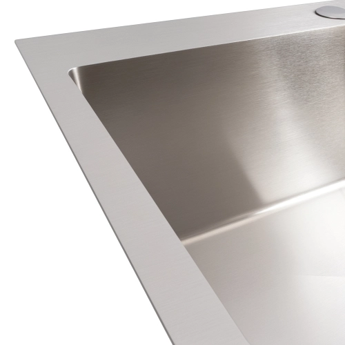 Кухонная мойка нержавейка 65*45 Valeso Handmade (сифон круглый, 3,0/0,8) - Фото № 3