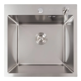 Кухонная мойка 50*50 нержавейка Valeso Handmade (сифон круглый, 2,0/0,5)