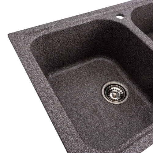 Гранитная мойка для кухни VALESO EQUATORIA 7950 матовая Микс - Фото № 8