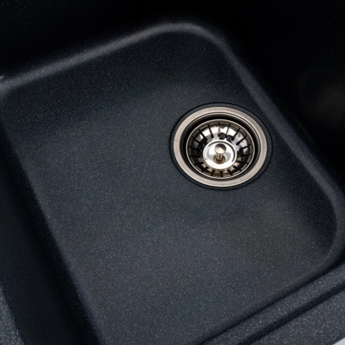 Гранитная мойка для кухни VALESO EQUATORIA 7950 матовая Антрацит - Фото № 5