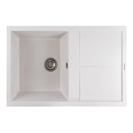 Гранитная мойка для кухни VALESO SELENA 7950 матовая Белая в точку