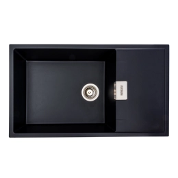 Гранитная мойка для кухни VALESO DIAMOND 8650 матовая Черный металлик