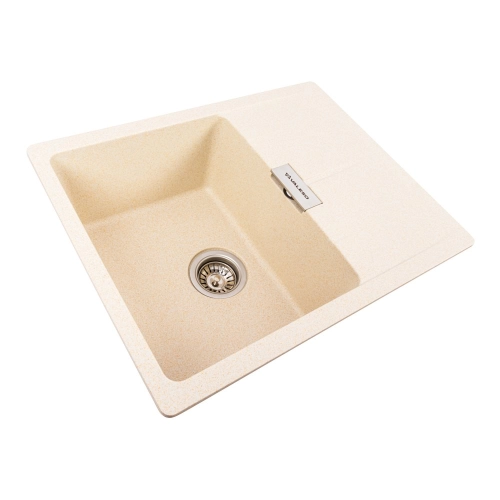 Гранитная мойка для кухни VALESO ZIRKONE 6250 матовая Песок - Фото № 1