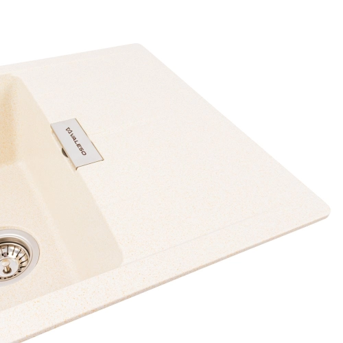 Гранитная мойка для кухни VALESO ZIRKONE 6250 матовая Песок - Фото № 2