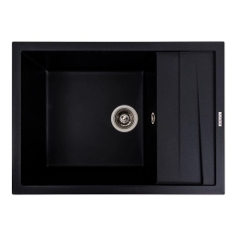 Кухонная мойка гранитная матовая 7050 CASCADA VALESO черный металлик