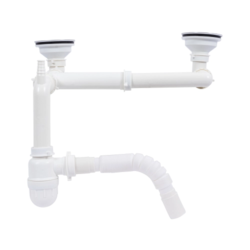 Сифон двойной для гранитных моек VALESO (арт. 820) без перелива - Фото № 1