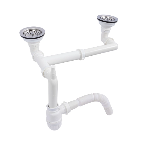 Сифон двойной для гранитных моек VALESO (арт. 820) без перелива