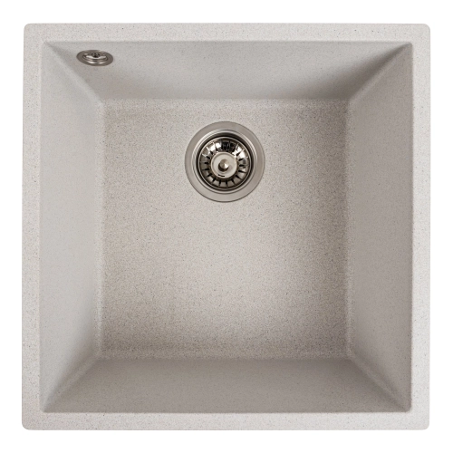 Гранитная мойка для кухни VALESO RUBA 4040 матовая Белая в точку