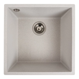 Гранитная мойка для кухни VALESO RUBA 4040 матовая Белая в точку