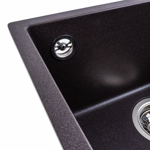 Гранитная мойка для кухни VALESO 4040 RUBA матовый Гренадин - Фото № 10