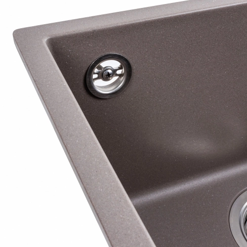 Гранитная мойка для кухни VALESO 4040 RUBA матовая Дюна - Фото № 11