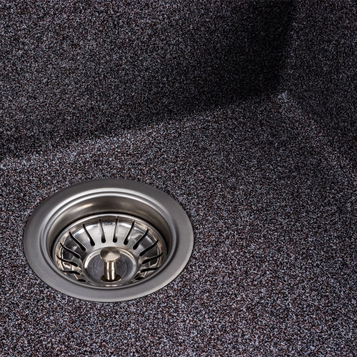Гранитная мойка для кухни VALESO 4040 RUBA матовый микс - Фото № 4